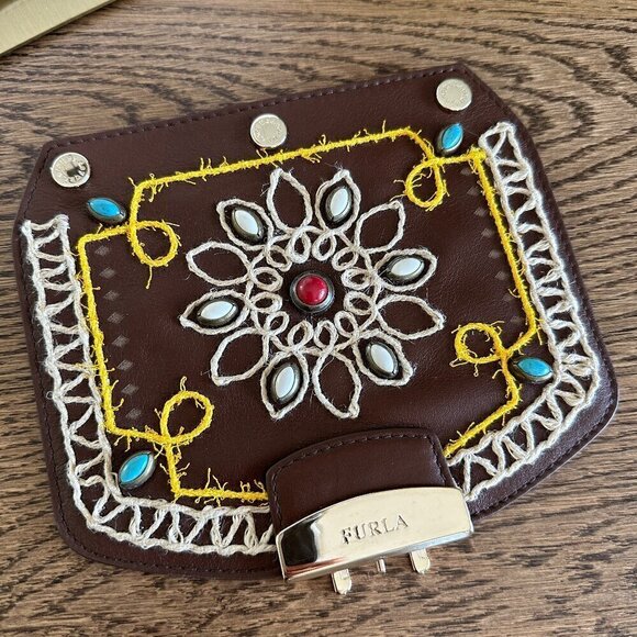 NEW！Furla My Play Interchangeable Metropolis Leather Flap -Bohemia brown - Picture 2 of 8